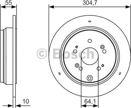 BOSCH 0 986 479 T85 - Гальмівний диск autozip.com.ua