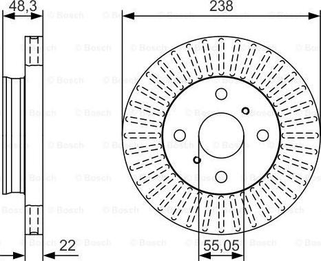 BOSCH 0 986 479 T82 - Гальмівний диск autozip.com.ua