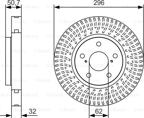 BOSCH 0 986 479 T38 - Гальмівний диск autozip.com.ua