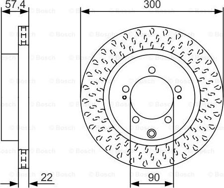 BOSCH 0 986 479 T33 - Гальмівний диск autozip.com.ua