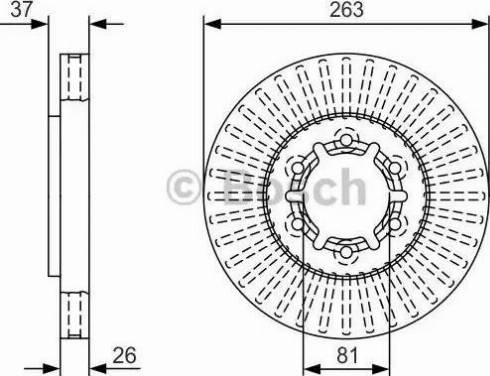 BOSCH 0 986 479 T24 - Гальмівний диск autozip.com.ua