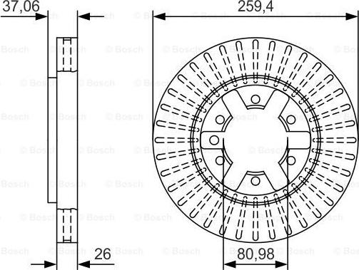 BOSCH 0 986 479 T74 - Гальмівний диск autozip.com.ua