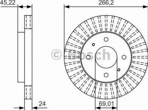 BOSCH 0 986 479 T75 - Гальмівний диск autozip.com.ua