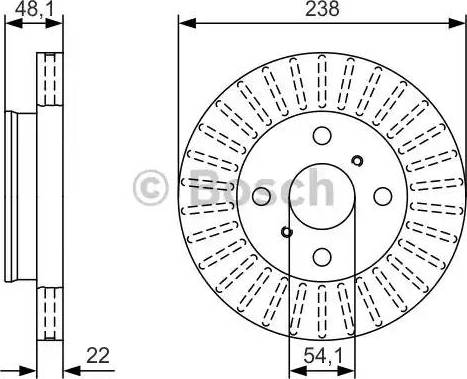 BOSCH 0 986 479 T71 - Гальмівний диск autozip.com.ua