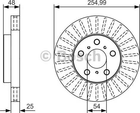 BOSCH 0 986 479 T77 - Гальмівний диск autozip.com.ua