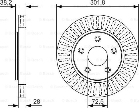 BOSCH 0 986 479 U45 - Гальмівний диск autozip.com.ua