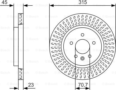 BOSCH 0 986 479 U65 - Гальмівний диск autozip.com.ua