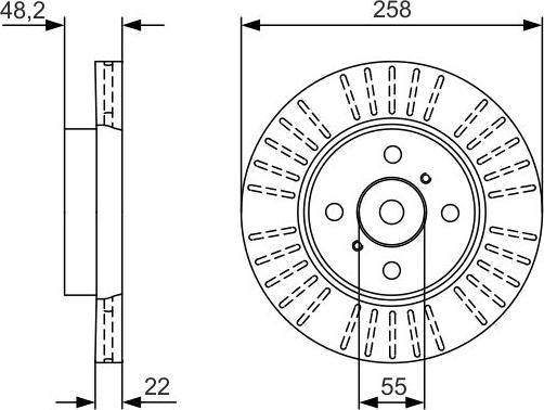 BOSCH 0 986 479 U66 - Гальмівний диск autozip.com.ua