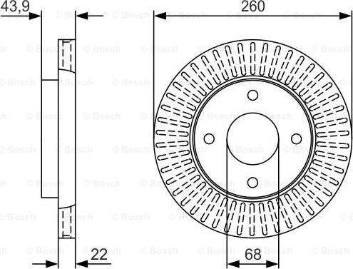 BOSCH 0 986 479 U61 - Гальмівний диск autozip.com.ua