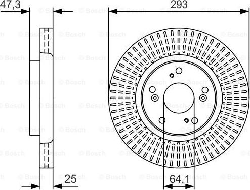 BOSCH 0 986 479 U63 - Гальмівний диск autozip.com.ua