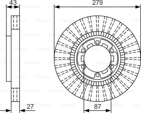 BOSCH 0 986 479 U06 - Гальмівний диск autozip.com.ua