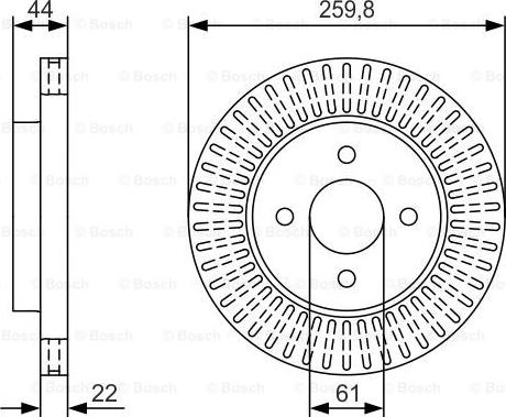 BOSCH 0 986 479 U02 - Гальмівний диск autozip.com.ua