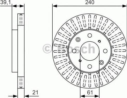 BOSCH 0 986 479 U15 - Гальмівний диск autozip.com.ua