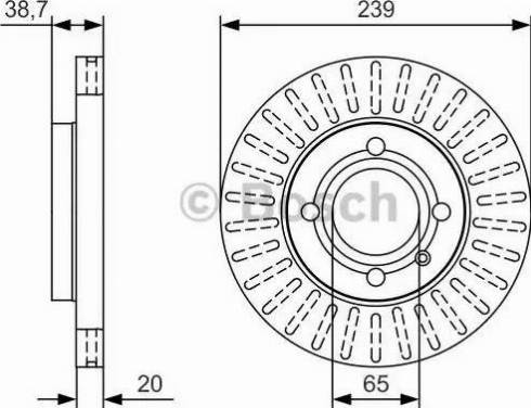 BOSCH 0 986 479 U13 - Гальмівний диск autozip.com.ua