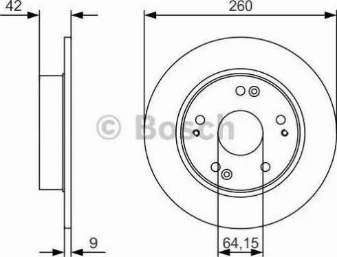 BOSCH 0 986 479 U85 - Гальмівний диск autozip.com.ua