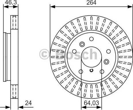 BOSCH 0 986 479 U26 - Гальмівний диск autozip.com.ua