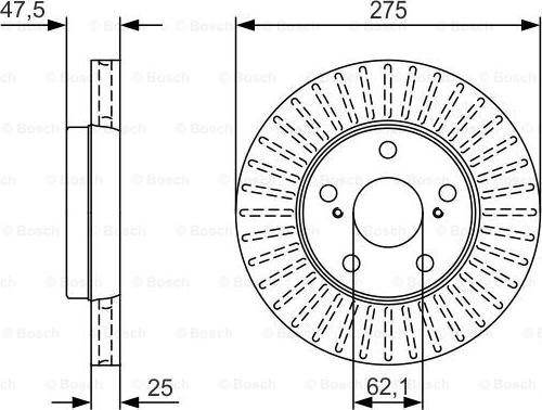 BOSCH 0 986 479 U79 - Гальмівний диск autozip.com.ua