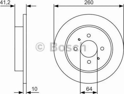 BOSCH 0 986 479 U75 - Гальмівний диск autozip.com.ua