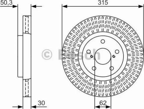 BOSCH 0 986 479 U77 - Гальмівний диск autozip.com.ua