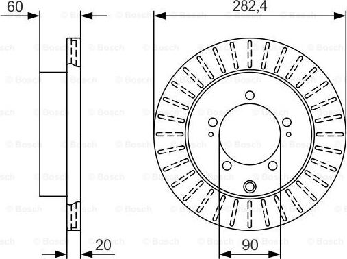 BOSCH 0 986 479 V40 - Гальмівний диск autozip.com.ua