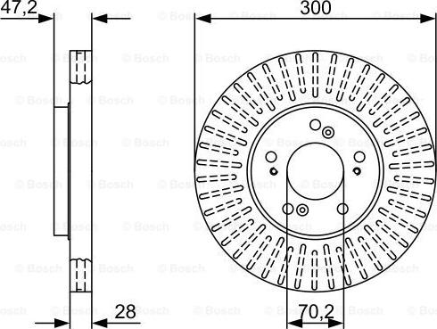 BOSCH 0 986 479 V58 - Гальмівний диск autozip.com.ua