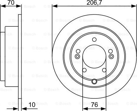 BOSCH 0 986 479 V53 - Гальмівний диск autozip.com.ua