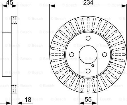 BOSCH 0 986 479 V65 - Гальмівний диск autozip.com.ua