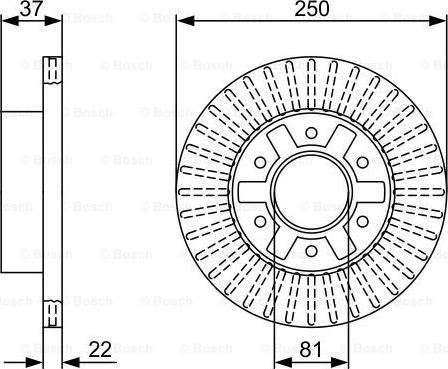 BOSCH 0 986 479 V66 - Гальмівний диск autozip.com.ua