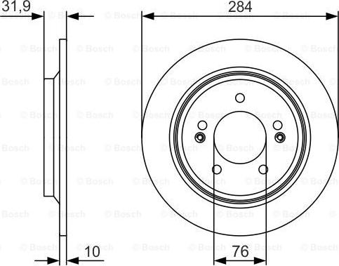 BOSCH 0 986 479 V09 - Гальмівний диск autozip.com.ua