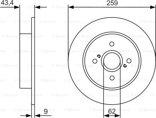 BOSCH 0 986 479 V07 - Гальмівний диск autozip.com.ua