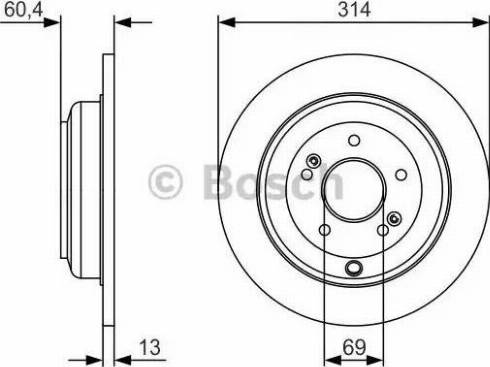 BOSCH 0 986 479 V15 - Гальмівний диск autozip.com.ua