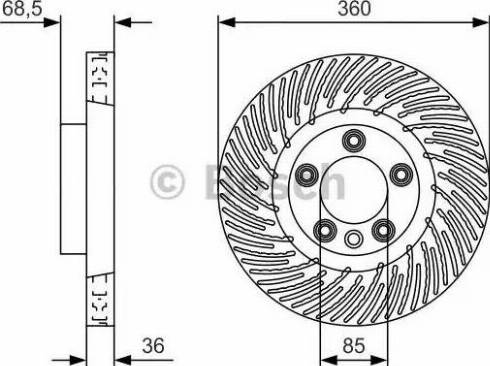 BOSCH 0 986 479 V13 - Гальмівний диск autozip.com.ua