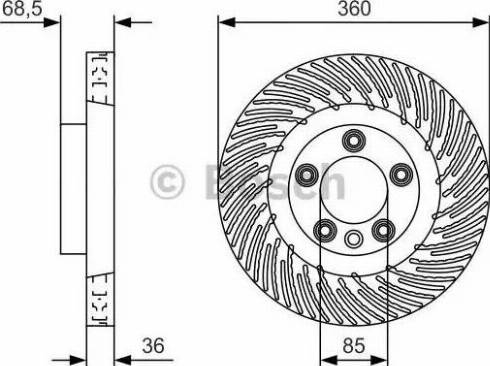 BOSCH 0 986 479 V12 - Гальмівний диск autozip.com.ua