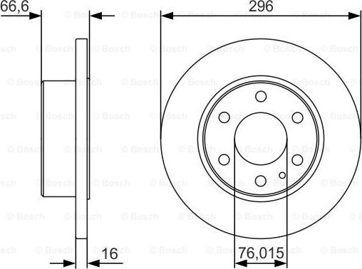 BOSCH 0 986 479 V17 - Гальмівний диск autozip.com.ua