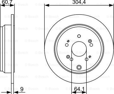 BOSCH 0 986 479 V84 - Гальмівний диск autozip.com.ua