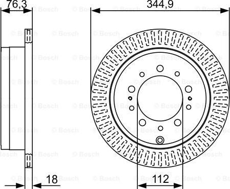 BOSCH 0 986 479 V83 - Гальмівний диск autozip.com.ua