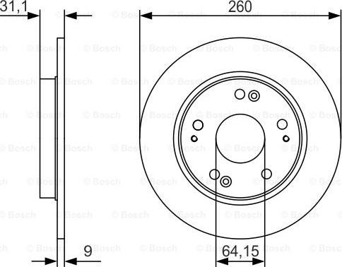 BOSCH 0 986 479 V21 - Гальмівний диск autozip.com.ua