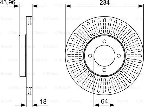 BOSCH 0 986 479 V70 - Гальмівний диск autozip.com.ua