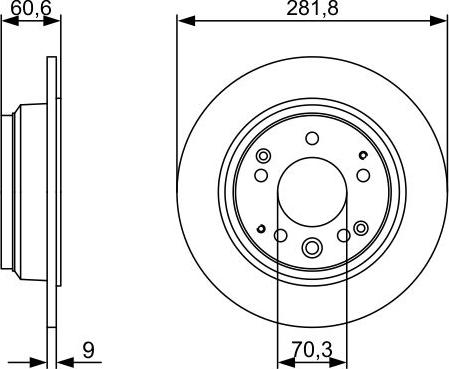 BOSCH 0 986 479 V78 - Гальмівний диск autozip.com.ua