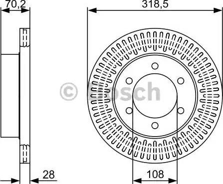 BOSCH 0 986 479 V72 - Гальмівний диск autozip.com.ua