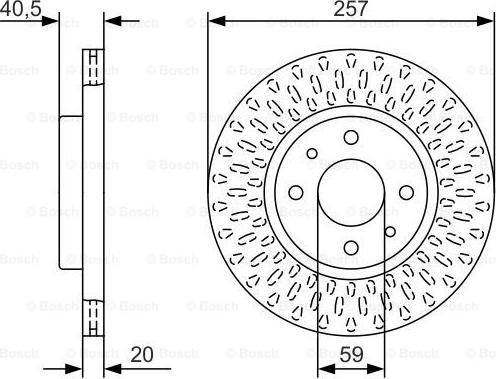 BOSCH 0 986 479 W68 - Гальмівний диск autozip.com.ua