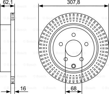 BOSCH 0 986 479 W11 - Гальмівний диск autozip.com.ua