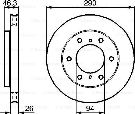 BOSCH 0 986 478 990 - Гальмівний диск autozip.com.ua