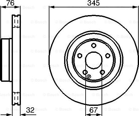 BOSCH 0 986 478 964 - Гальмівний диск autozip.com.ua