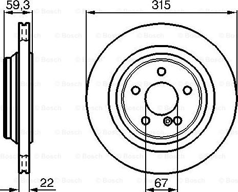 BOSCH 0 986 478 966 - Гальмівний диск autozip.com.ua