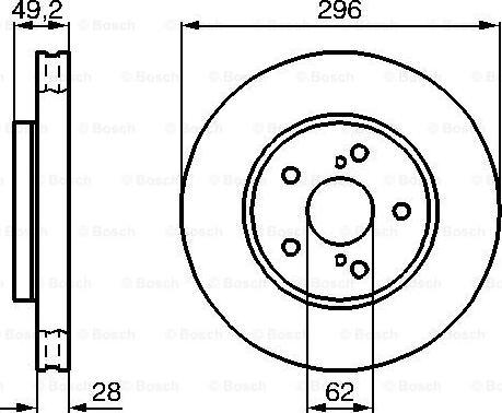 BOSCH 0 986 478 968 - Гальмівний диск autozip.com.ua