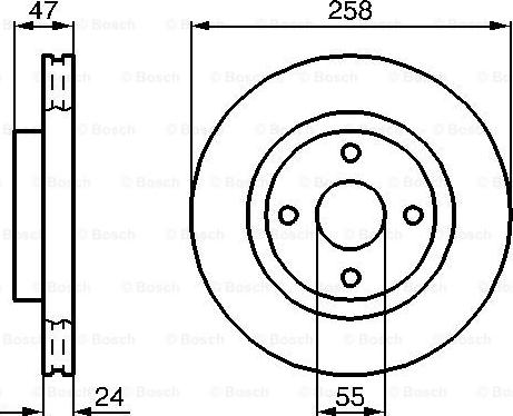 BOSCH 0 986 478 989 - Гальмівний диск autozip.com.ua