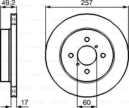 BOSCH 0 986 478 984 - Гальмівний диск autozip.com.ua