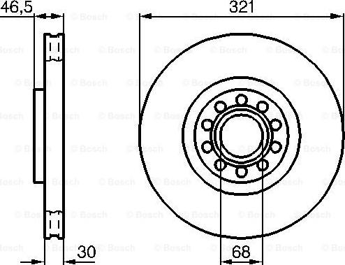 BOSCH 0 986 478 985 - Гальмівний диск autozip.com.ua