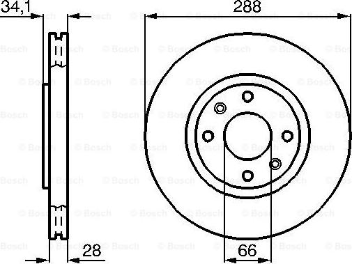 BOSCH 0 986 478 980 - Гальмівний диск autozip.com.ua